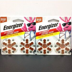*24 Count* Lot of 2 12-packs ENERGIZER 312 1.45V Hearing Aid Battery Exp 12/2029